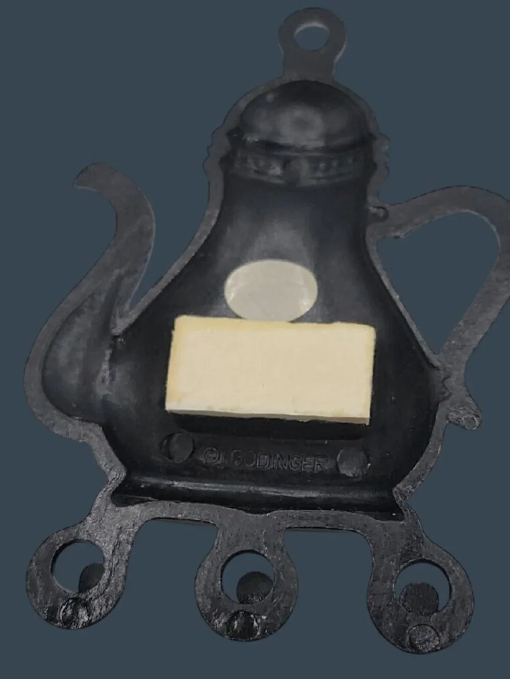 Vintage I.Godinger Vintage Coffee Pot Wall Decor Three Hook Key Holder